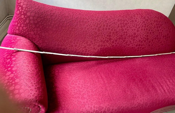 Image 1 of Original BRETZ Gaudí Sofa & Stool Set – Pink Velvet/Velour – Excellent Condition!