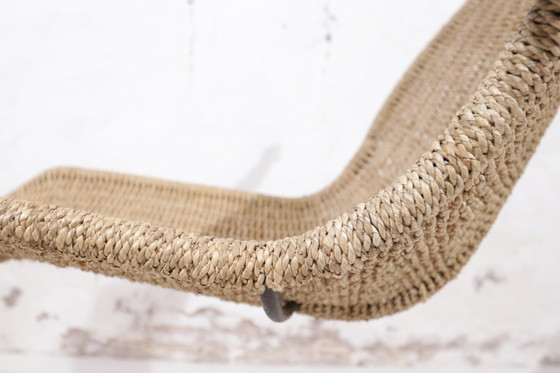 Image 1 of Tom Dixon ‘Speed’ lounge chair voor Space Design, 1990s – gevlochten touw & smeedijzer