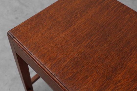 Image 1 of Juego de 3 mesas apilables de madera de roble en estilo Art Decó, Francia ca. 1925