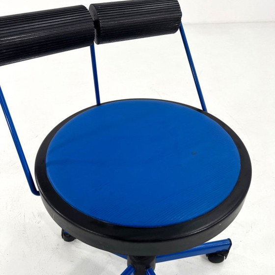 Image 1 of Verstelbare blauwe bureaustoel van Bieffeplast, jaren 80