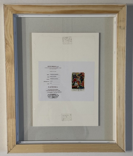 Image 1 of Serigrafía de Francesco Musante, 25 x 35 cm, «Enmarco mis recuerdos», hogar, arte pop.