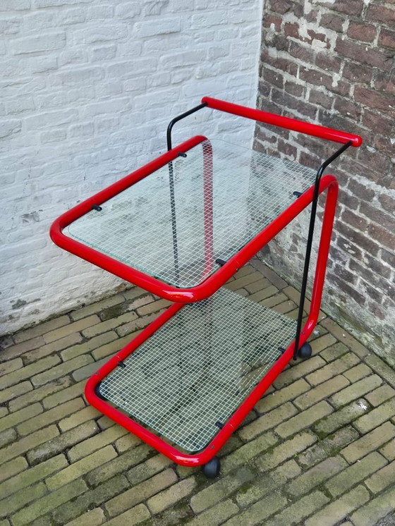 Image 1 of Vintage 80s Italian Serving Trolley/Beverage Trolley/Bar Cart