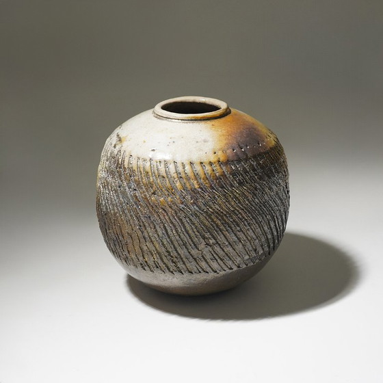 Image 1 of Sculptural vase in glazed ceramic, 1970s