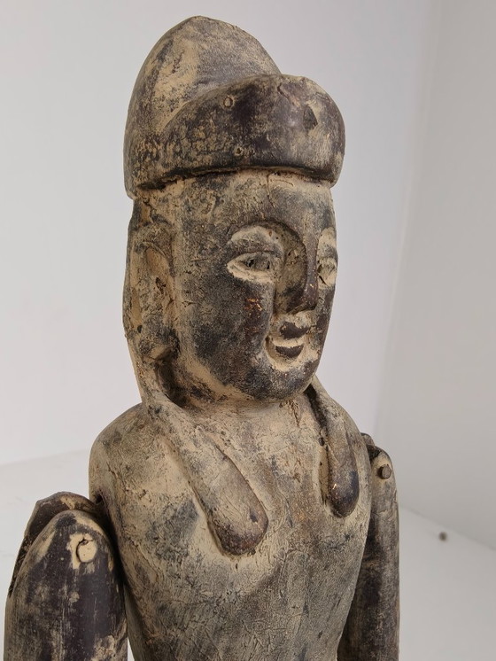 Image 1 of Antique Set of Chinese Wooden Fertility Figurines