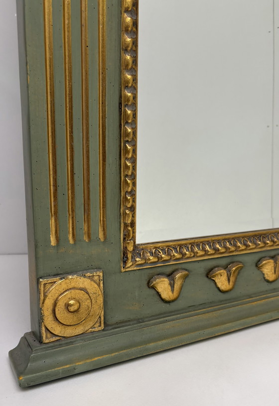 Image 1 of Vintage facet geslepen schouwspiegel Verno Collections goud mint XL