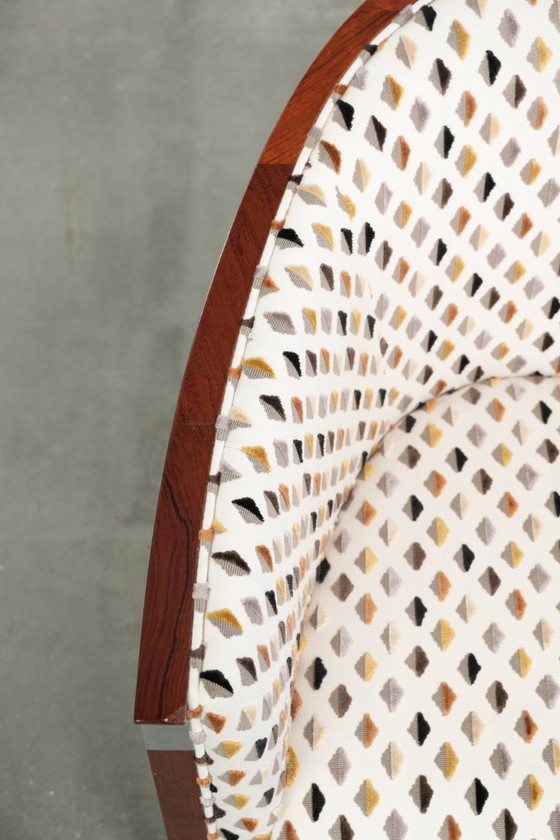 Image 1 of Unique Art Deco design Schuitema armchairs/occasional chairs from the Decoforma series with beautiful fabric upholstery.