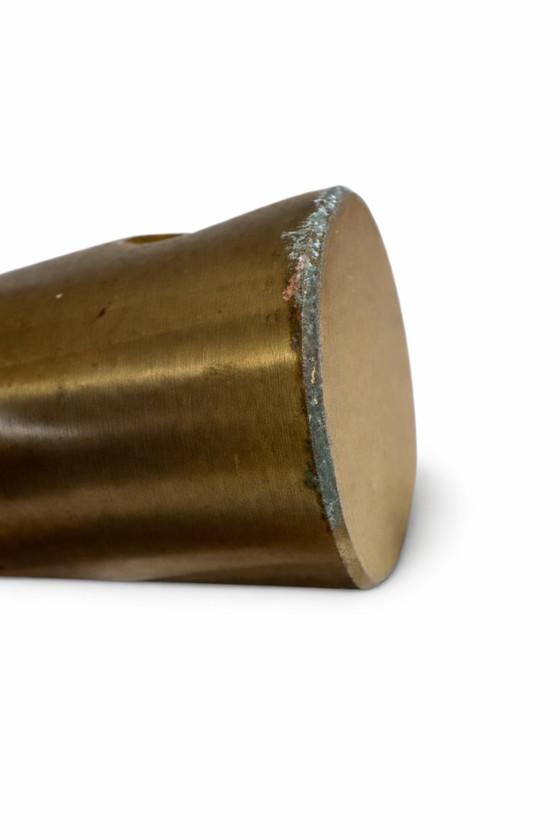 Image 1 of Rare porte-stylo Wieland en laiton massif - Design industriel allemand des années 1970