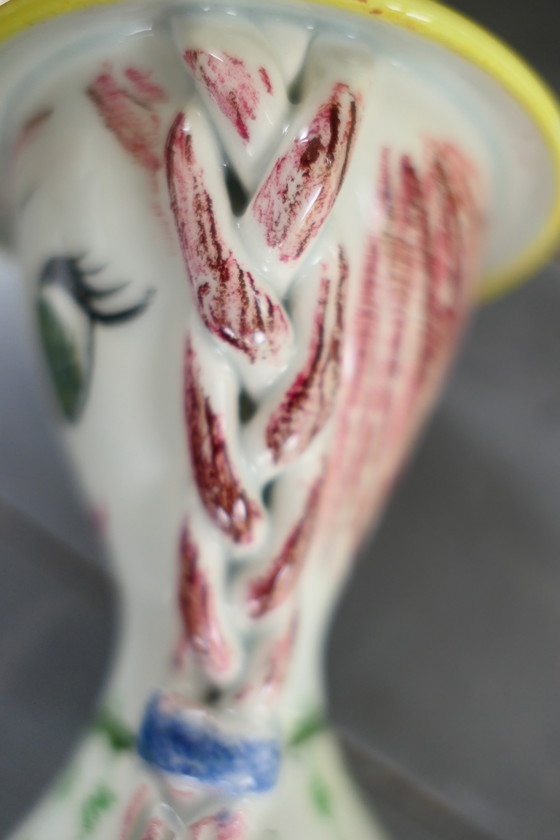 Image 1 of Vintage Figini Montecatini Vase Flower Picker Fifties