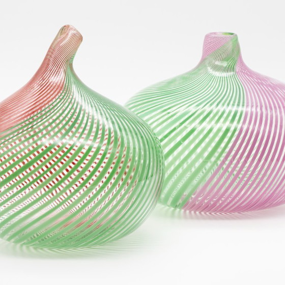 Image 1 of Rosenthal Glasstudio Mario Colelli & Hertha Bengtson Murano Hand-blown Vase DUO