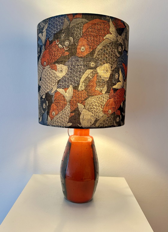 Image 1 of Kabellose Tischlampe – auch für Balkon oder Terrasse geeignet – gefertigt aus einer Vintage-Keramikvase von S. P. Gerz.