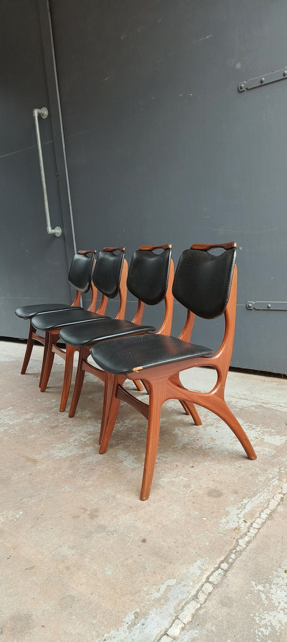 Image 1 of 4 vintage retro design jaren 60 Pynock Wierden stoelen 