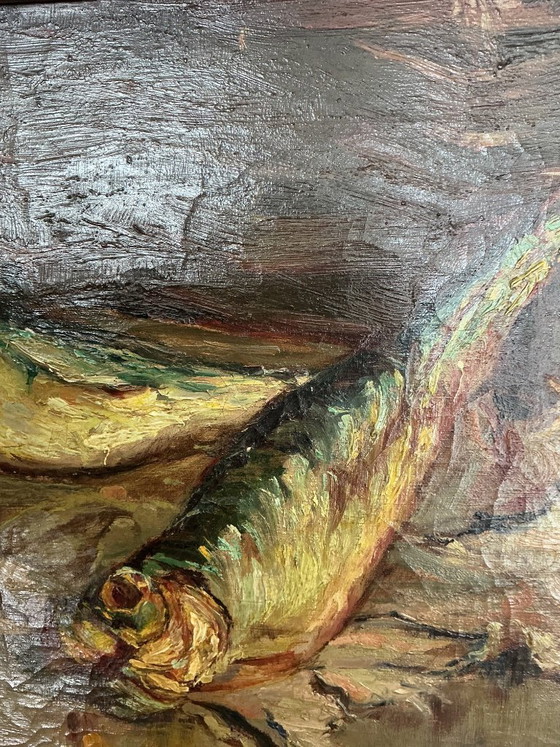 Image 1 of Naturaleza muerta: arenques y ostras