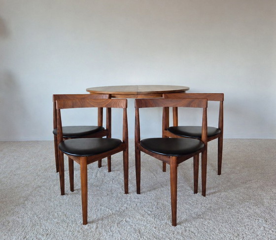 Image 1 of  Set da pranzo allungabile Roundette in teak di Hans Olsen per Frem Røjle, Danimarca, anni '60