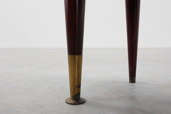 Image 1 of Paar vintage nachtkastjes in houtfineer, België 1950