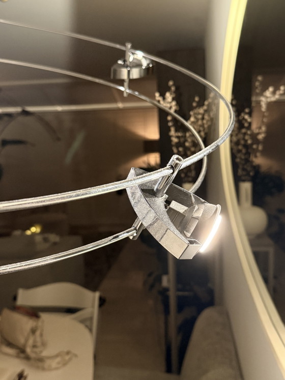 2 Rolf Benz Lamps (Pendant Lamp and Ceiling Lamp) – Lighting, Metal, Wood (photo 5 of 10)