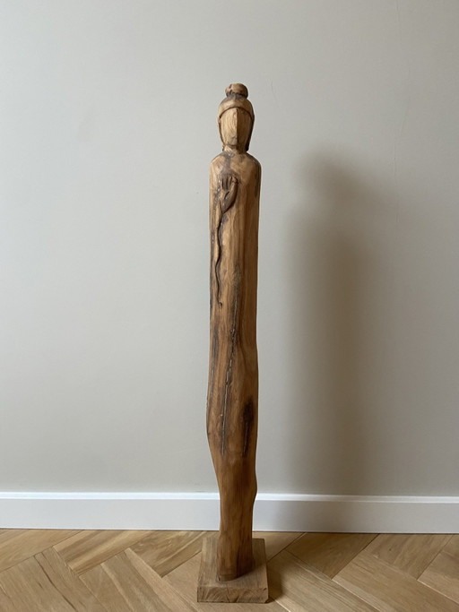 Indonesian wooden Buddha sculpture