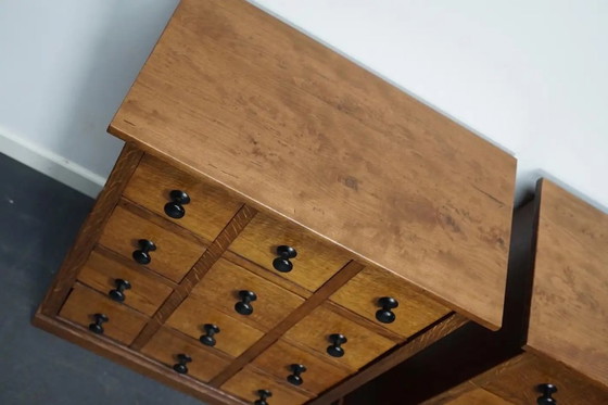 Image 1 of Set di mobili da farmacia in rovere francese d'epoca, anni '30