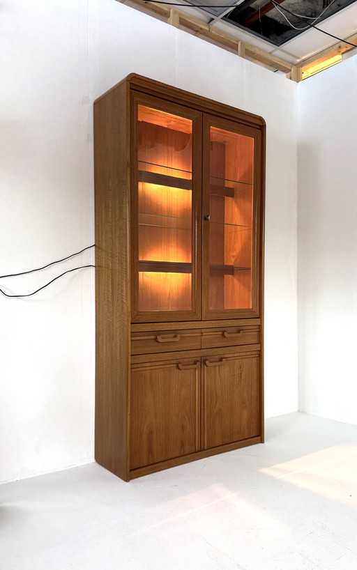 Vintage teakhouten vitrinekast ‘80