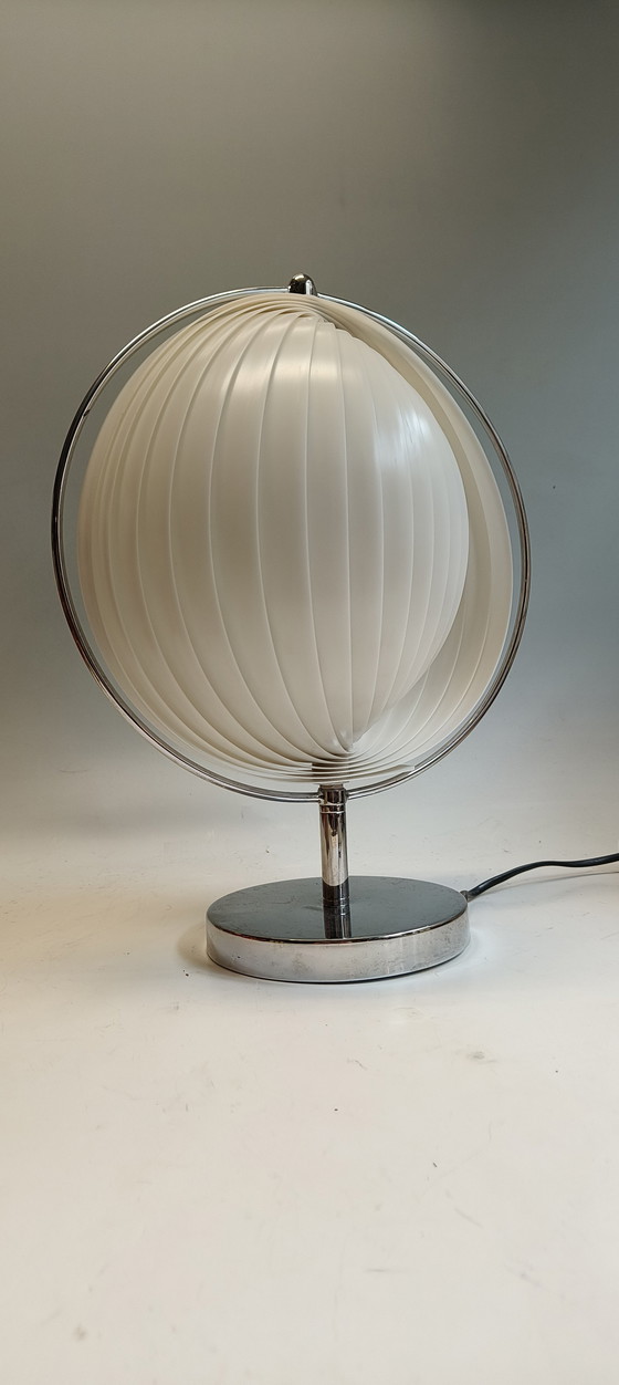 Image 1 of Kare design years vintage moon slat table lamp verner Pantone style