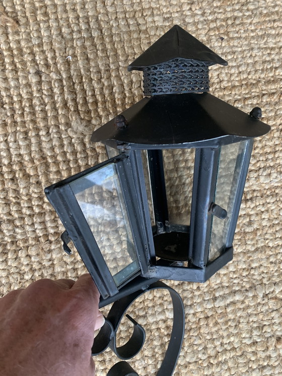 Image 1 of Vier klassieke vintage wandlantaarns