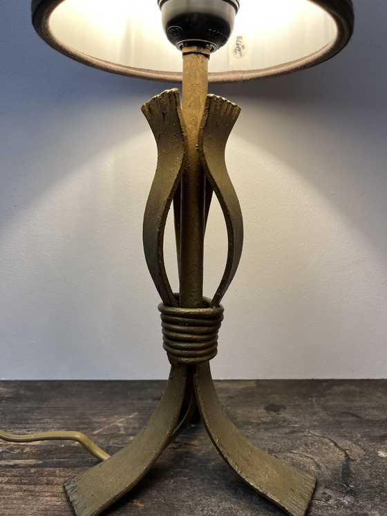 Image 1 of Vintage Metalen Brutalist Tafellamp