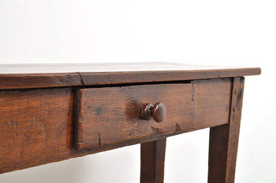 Image 1 of Antique oak side table, 1870s