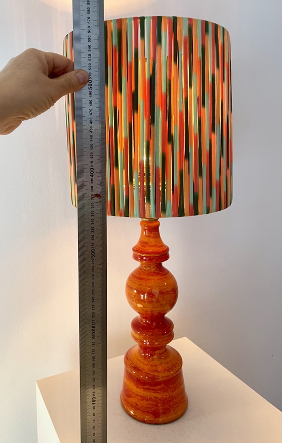 Image 1 of Grande lampe de table vintage – Céramique d'Allemagne de l'Ouest | Années 1970 | Hustadt (attribuée)
