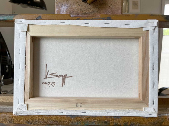 Image 1 of Radiant day, unique painting, hand-painted one-of-a-kind piece, 30 x 20 cm, acrylic paint on canvas