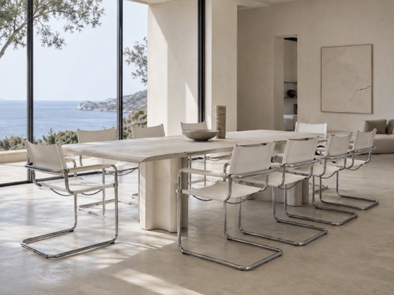 Image 1 of 6x Vintage Mart Stam S34 Chairs by Linea Veam, Italy, ca80s