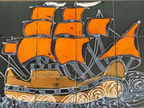 Image 1 of Vintage Ceramic Tile Table – 1960s/1970s