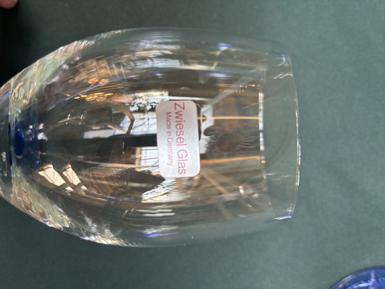 Image 1 of 9x Schott Zwiesel Vintage Glasses on Cobalt Base