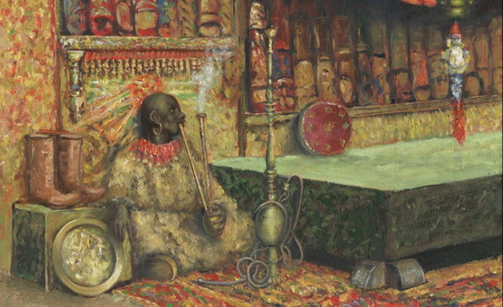 Image 1 of Beautiful Painting – Á Simarro – "The Slipper Seller"