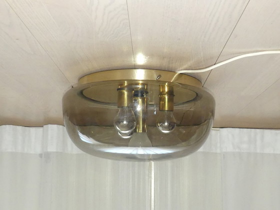 Kaiser Ceiling Light Plafonier Sconce Smoked Glass Brass – Kaiser Leuchten (photo 2 of 18)