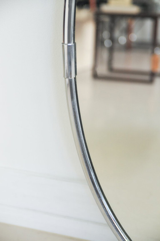 Image 1 of specchio ovale argento cromato