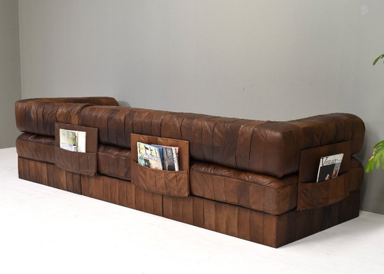 Image 1 of De Sede DS88 Sectional Sofa in Cognac Brown Leather - Switzerland, 1970s