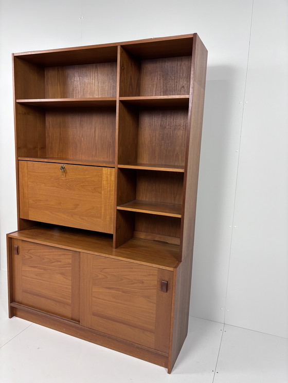 Image 1 of Vintage Teak Domino Kast Highboard Secretaire