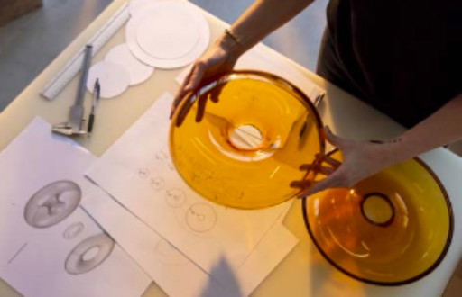 Bol en verre Sabine Marcelis pour Ikea (Varmblixt) ambre translucide