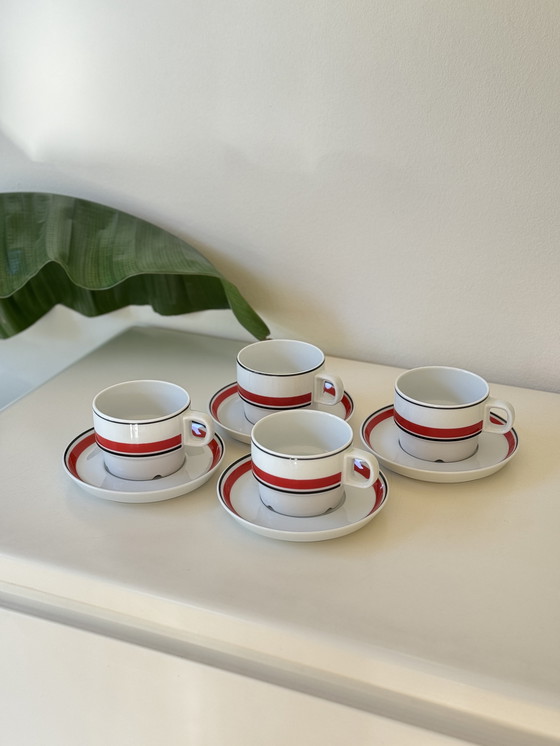 Image 1 of Vintage IKEA Accents Cup and Saucer Set - Spal Portugal, 1970s