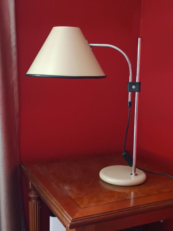Mid-Century Modern - Anvia Almelo - J.J.M. Hoogervorst. – Tafellampen, Chrome (photo 7 of 7)