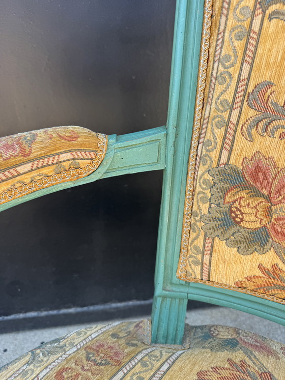 Image 1 of Sillón cabriolet Luis XVI, siglo XVIII.