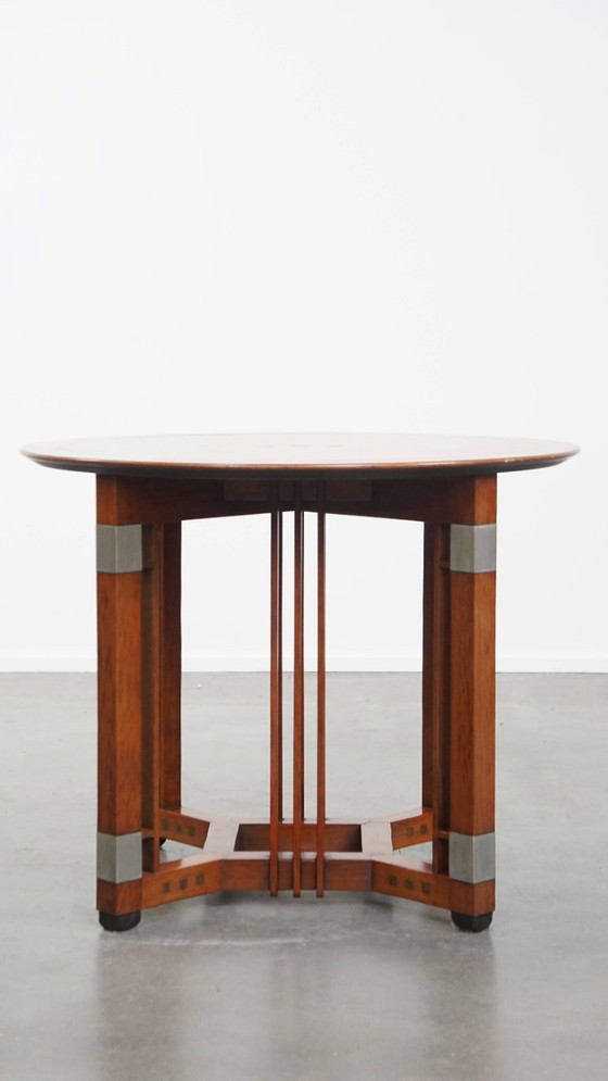 Image 1 of Mesa auxiliar/de centro redonda de diseño Art Déco Schuitema de la serie Decoforma