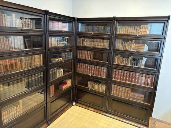 Corner Bookcase Model Globe Wernicke – Glass, Wood (photo 5 of 15)