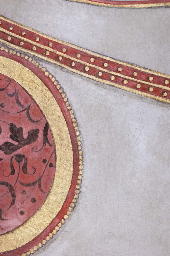 Image 1 of Bemaltes Leinwandbild mit der Büste eines indischen Pferdes. Zeitgenössisch.