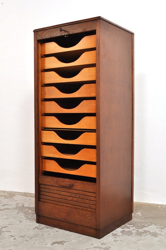 Image 1 of Vintage Roller Shutter Cabinet, 1930s