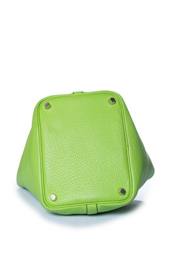Hermes, een vert cru clémence lederen picotin 18 tas – Hermès, Bucket tassen, Calfskin (photo 5 of 14)