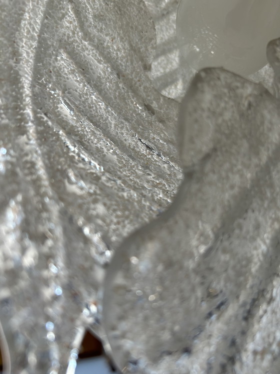 Image 1 of 1980s Murano Glass Wall Sconce with Gilted Metal Stand