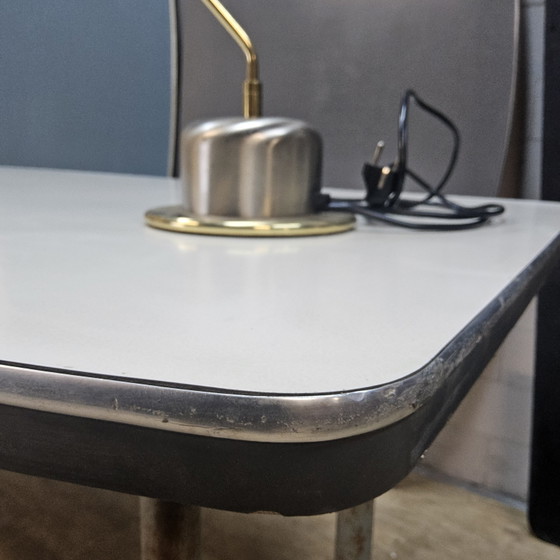 Vintage (50s) Industriële Tafels / Tafelbladen (Gispen Stijl) Werk Tafels (4x) Prijs Per Stuk – Bureau, Metal (photo 5 of 15)