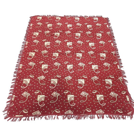 Image 1 of Vintage oriental rug with fringes