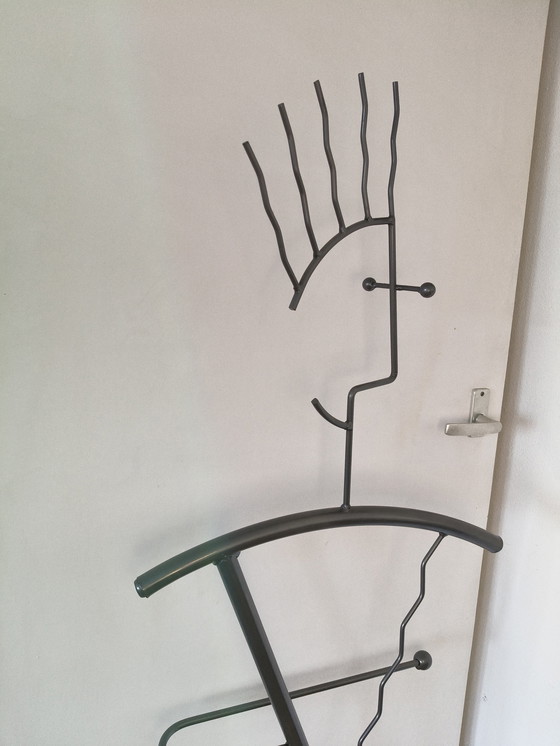 Image 1 of Valet de chambre en métal au design vintage, style Fido Dido Memphis