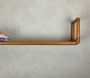Vintage dyrlund wandplank, teakhouten plank organische vorm